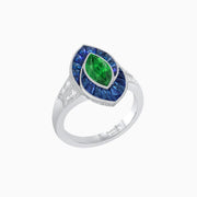 Art Deco Inspired Marquise Diamond Ring - Shahin Jewelry